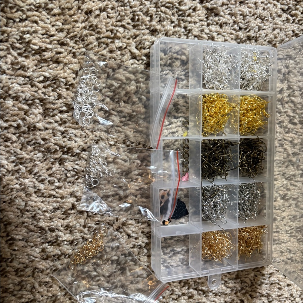 Assorted Jewelry Making Jump Rings and Clasps